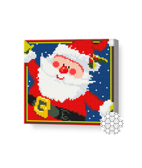 Mozaic cu diamante 20x20 cm Moș Crăciun
